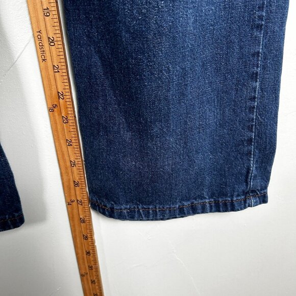 Levis Jeans Mens 33x30 569 Blue Loose Straight Dark Wash Whiskered Cotton Denim - Picture 7 of 8